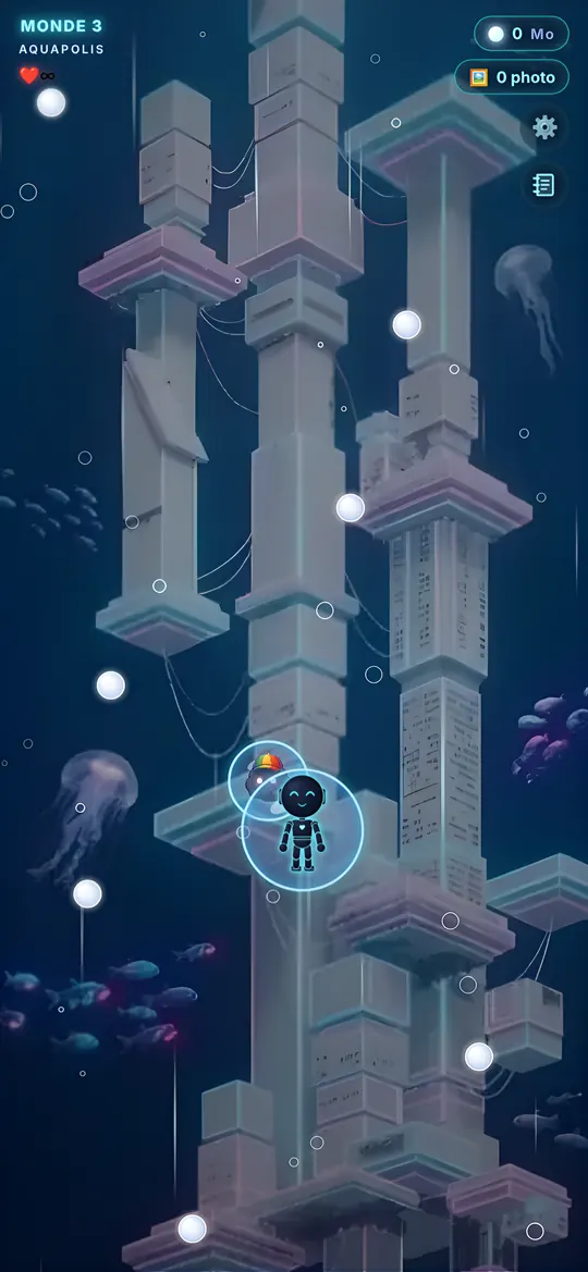 Neo dans sa bulle à Aquapolis